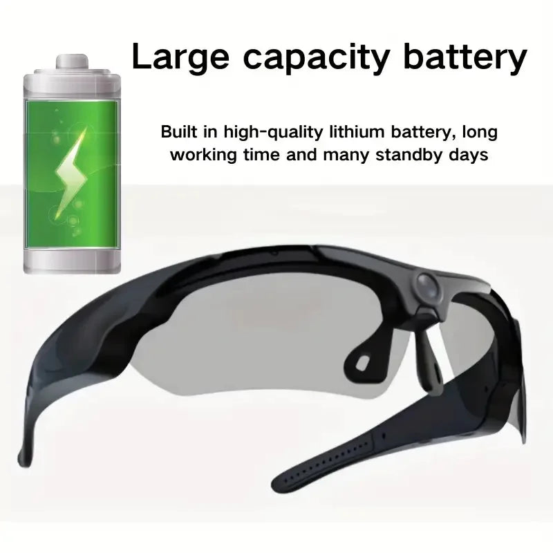 2026 Glasses With 1080p High-definition Mini Camera Smart Glasses Cycling Recorder Outdoor Sports Recording Goggles