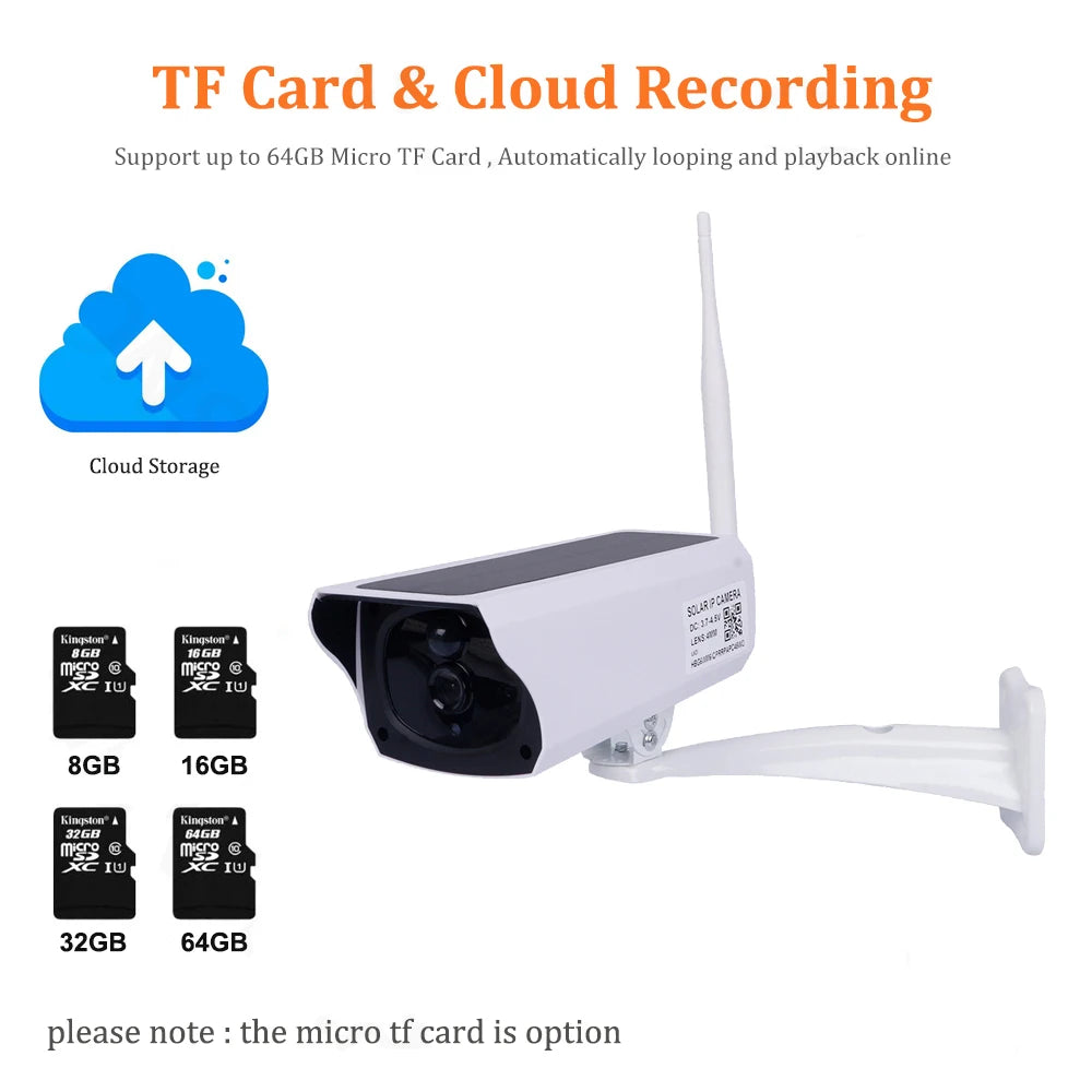 4G Solar IP Camera 1080P Solar Panel Battery Powered Camera Solar Security Camera IP Camera Solar Outdoor PIR Motion Detection