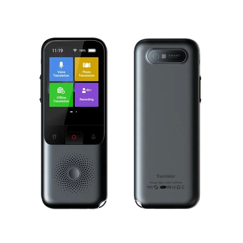 Portable T11 Smart Voice Translator, Supports 137 Languages, Real-Time Multilingual Speech Interaction, Offline Translation Devi