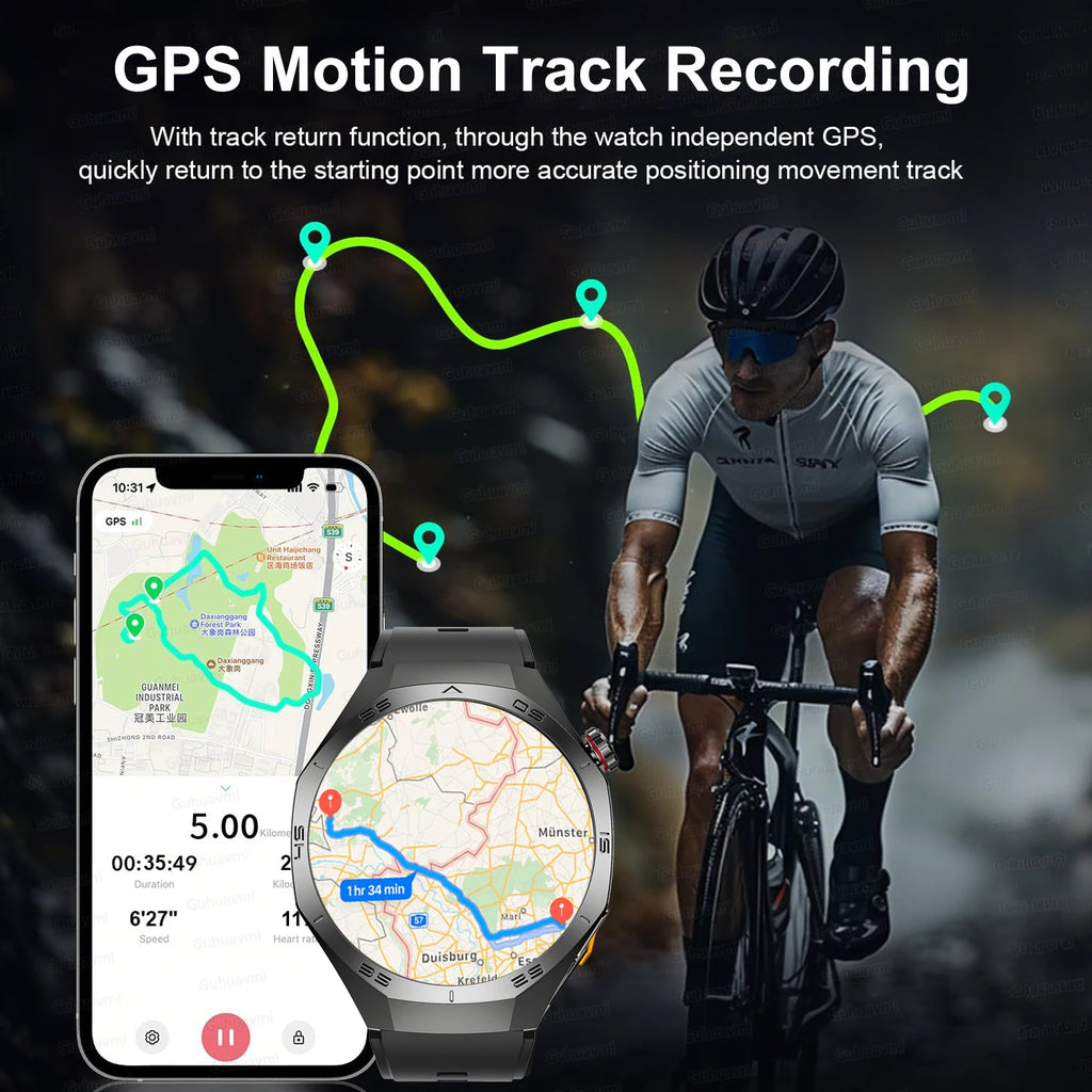 2026 New Sports Watch 5 Pro GPS Track Smart Watches Men 1.53"AMOLED Full Touch Screen Waterproof Bluetooth Talk Smart Bracelet
