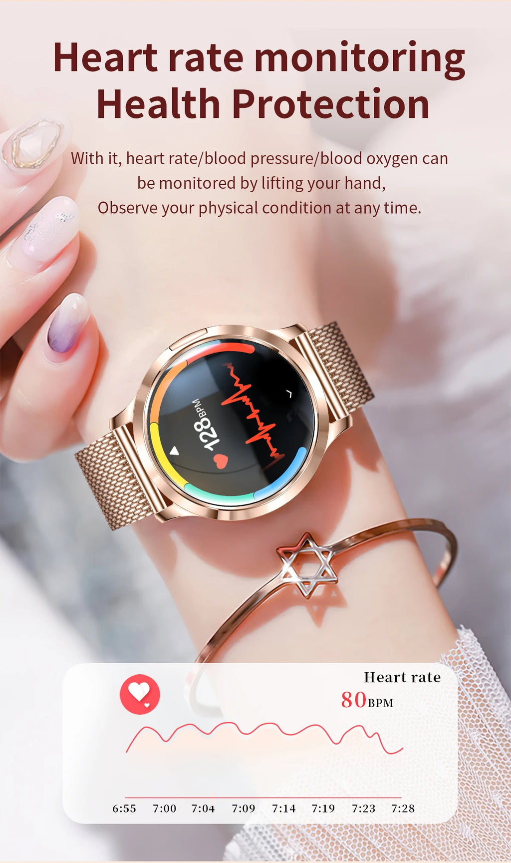 2026 New Smart Watch For Women 1.32" AMOLED Display Answer Make Call Message Health Sport Watch Ladies' Gift Music Digital Clock