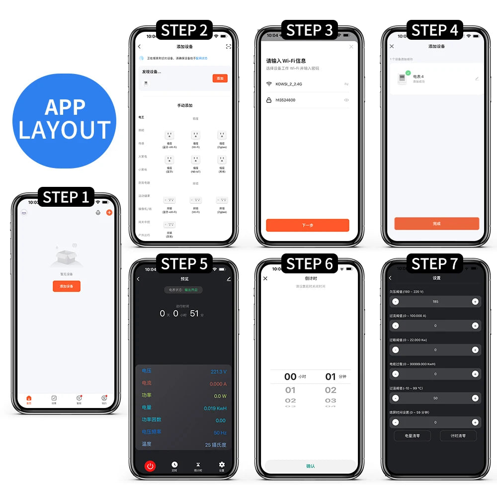 Tuya WiFi Smart Power Meter Earth Leakage Protector Switch Wattmeter Current Voltage Monitor Relay Circuit Breaker Energy Meter