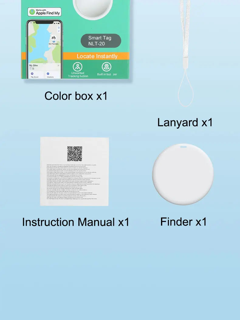 Smart Tracking Tag, Compact & Portable, Global Precision Positioning Device for Gifts