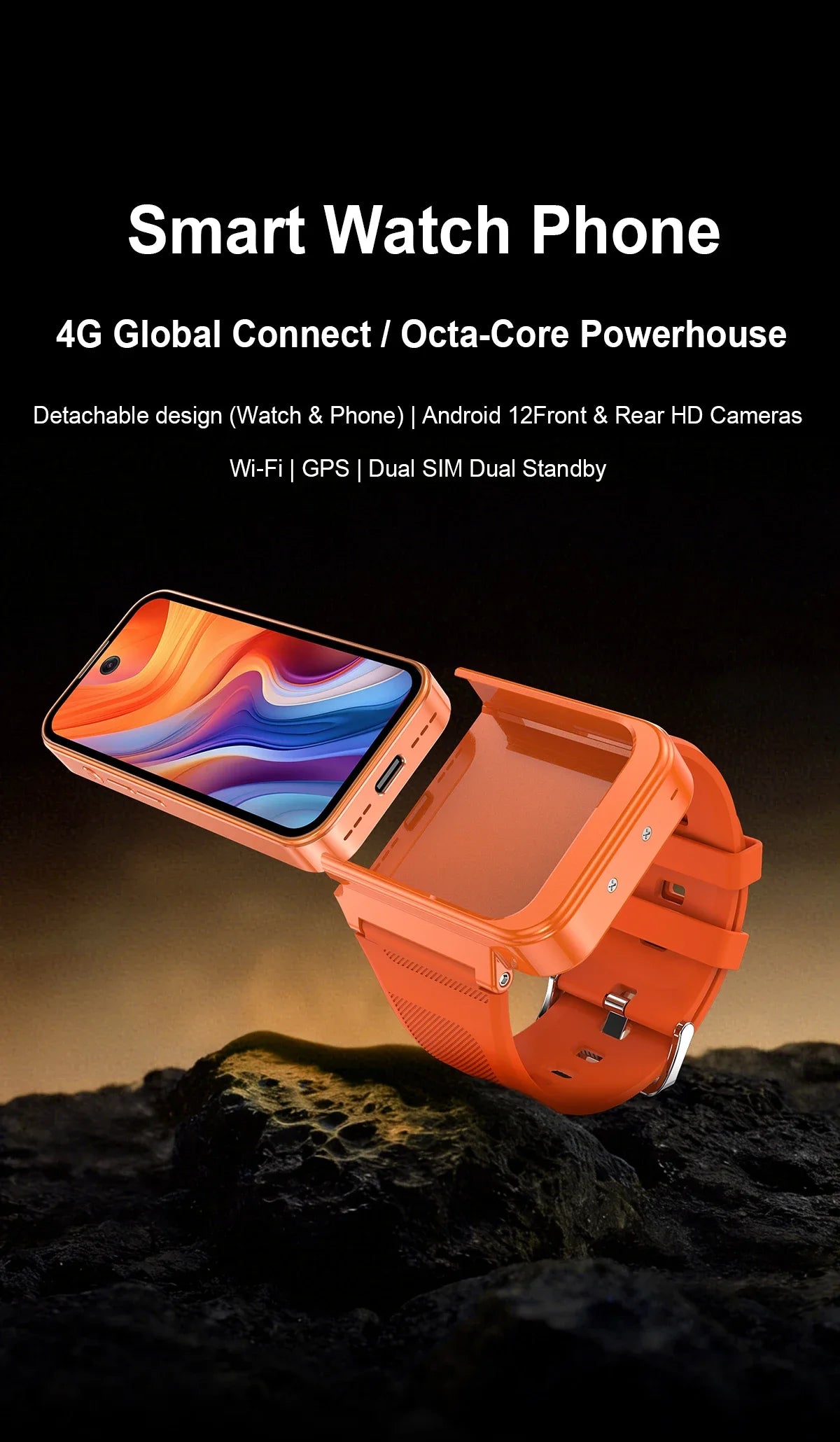 2026 Q333 Mini Android 12.0 Smart Watch 3.97 Inches 8GB RAM 256GB ROM Dual SIM Standby Play Store 4G Little Smart Watch Phone