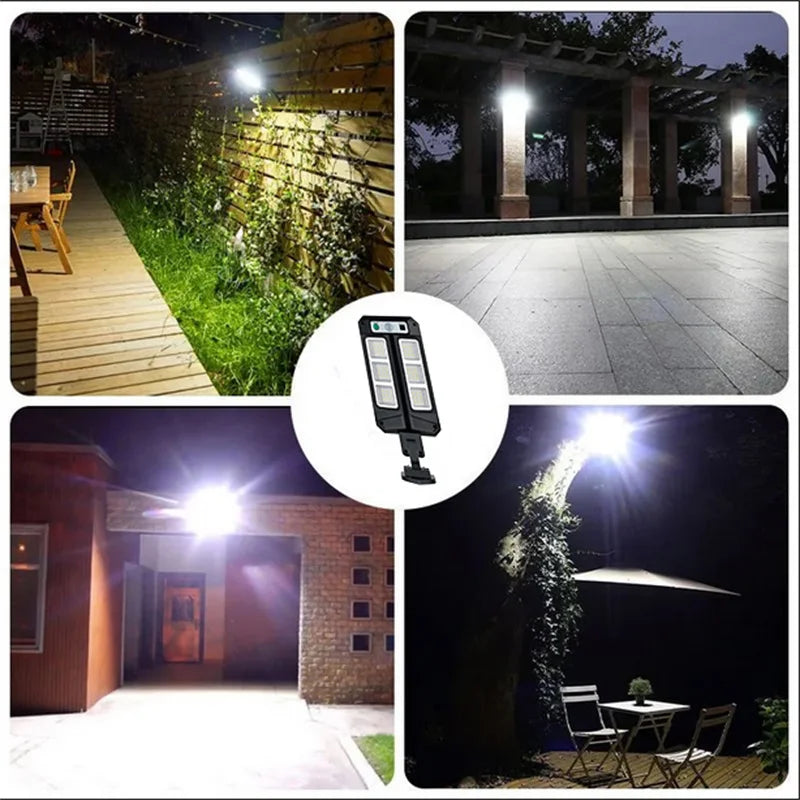 Solar Street Lights Outdoor Waterproof Security Motion Sensor LED Lamp with 3 Lighting Mode Solar Lights for Garden Path Decor