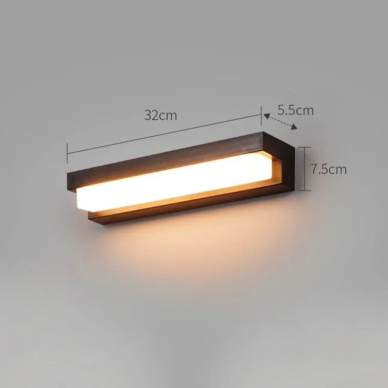 Solar LED Outdoor Lights Garden Balcony Waterproof Decor Solar Powered Lamp Porch Stairs Energy-saving Three-color Wall Light
