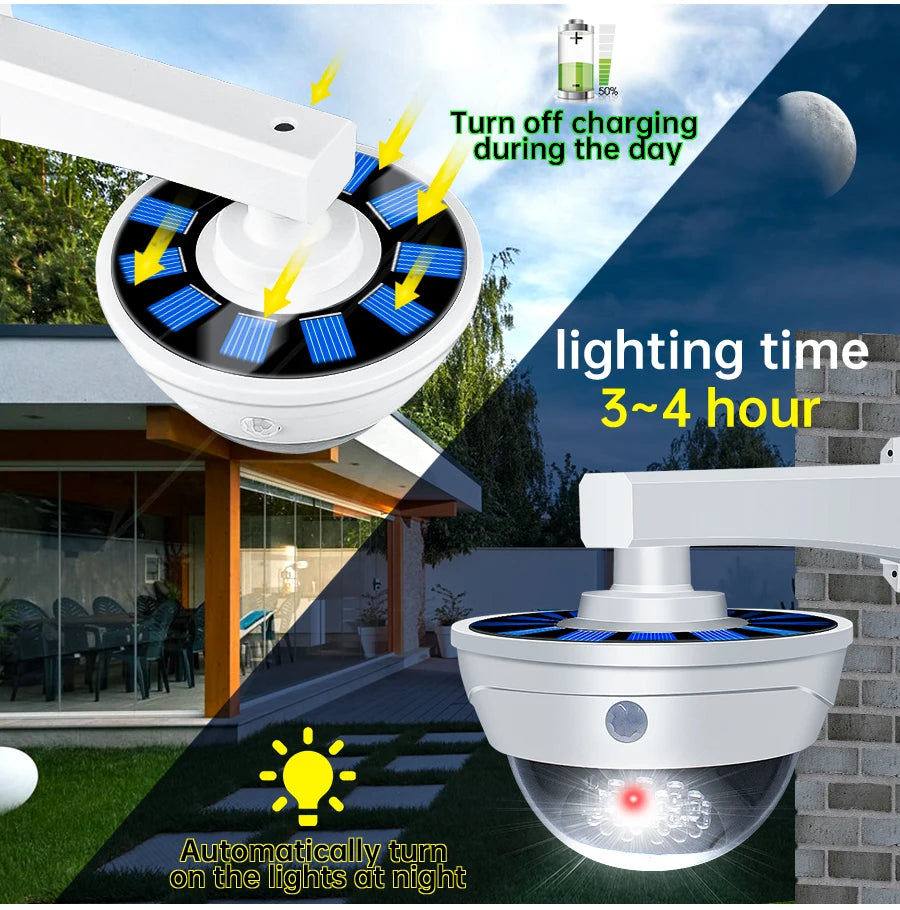 Solar Lights Outdoor Camera Lamp Anti-thief Home Courtyard PIR Motion Sensor Human Induction Outdoor Lighting