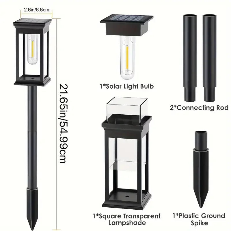 Solar Pathway Lights Solar Lights Outdoor Solar Powered Garden Lights for Walkway Yard Backyard Lawn Landscape Lighting Decor