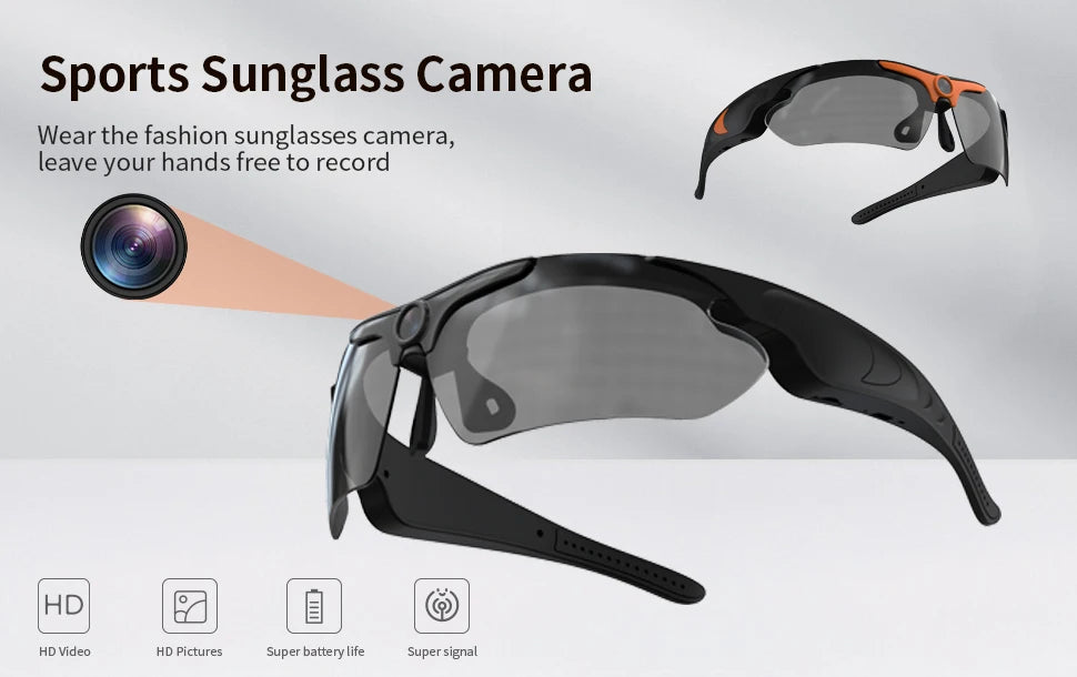 2026 Glasses With 1080p High-definition Mini Camera Smart Glasses Cycling Recorder Outdoor Sports Recording Goggles