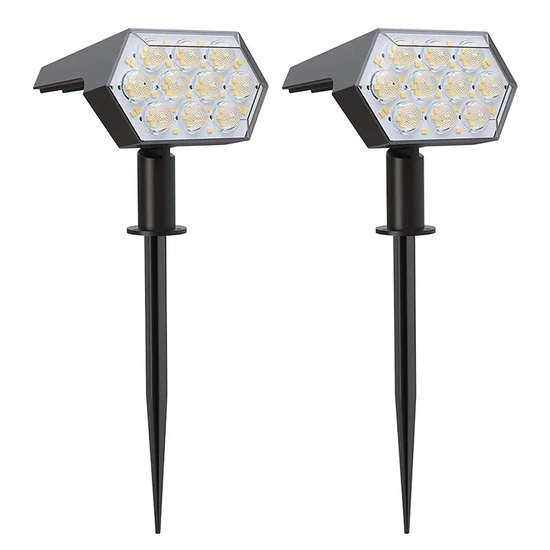 Solar Lights Outdoor  92 LED Solar Spot Lights Outdoor IP67 Waterproof Solar Garden Lights 2 In 1 for Yard Garden Porch