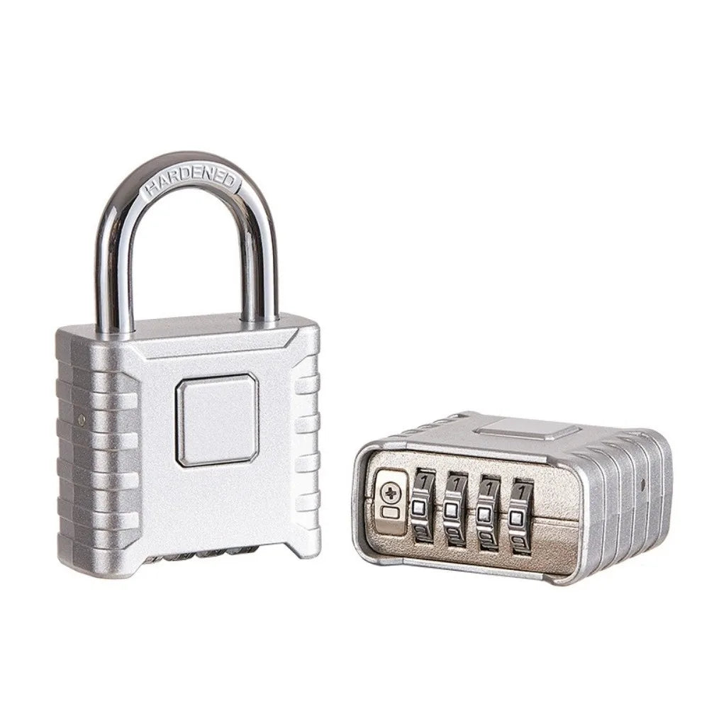 Alloy Combination Padlock Waterproof 4-Digit Number Password Code Locks Anti Theft Heavy Duty Drawer Cabinet Lock