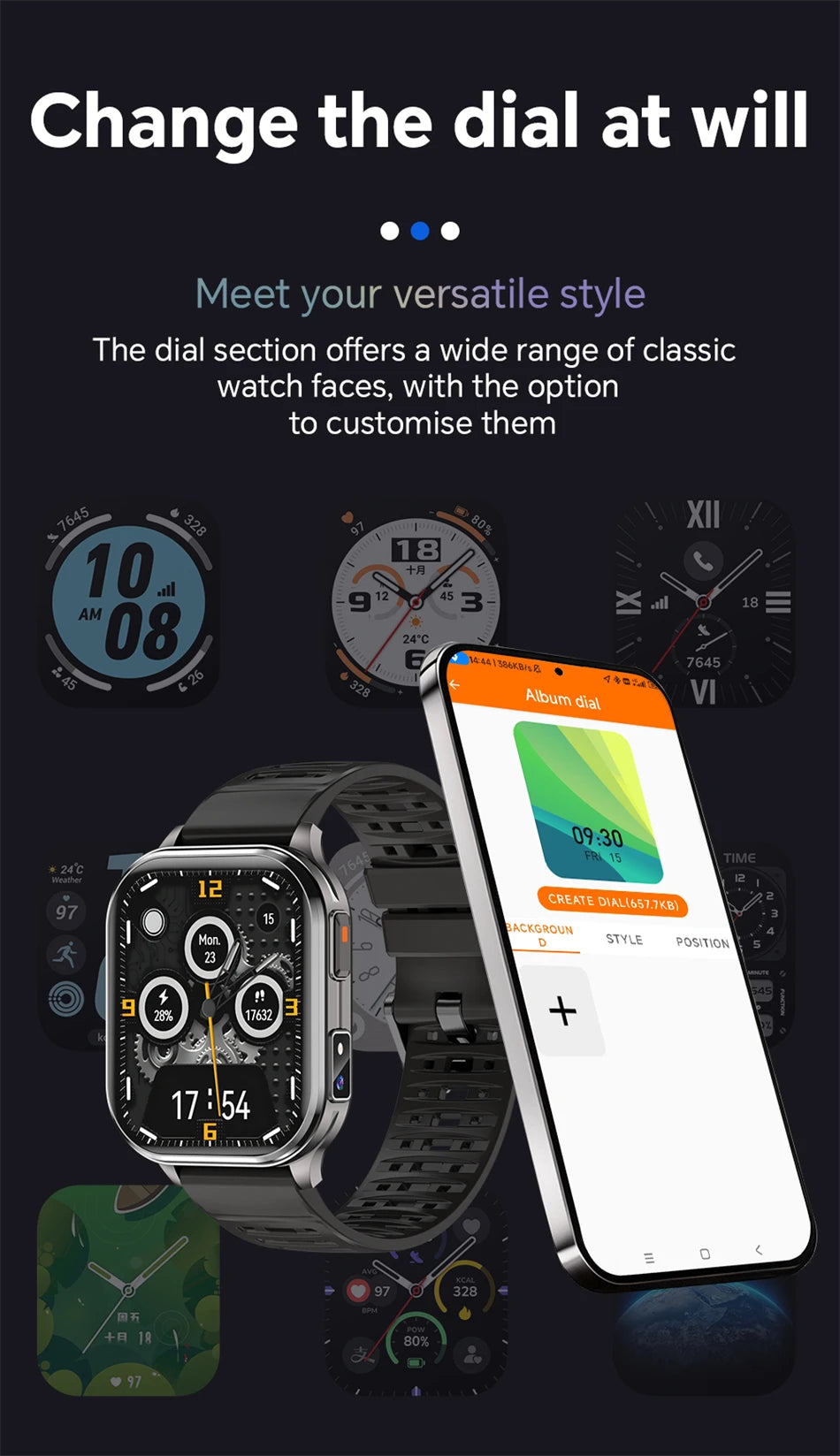 2026New Smart Watch With Camera Men Women Photos Record Video Health Sports Fitness IP68 Waterproof BT Call Recording Smartwatch