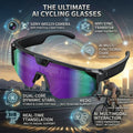 2026 New 1200P Camera Smart Glasses Men 8MP Pixel Anti-shake Video Cycling Goggles ChatGPT Translation Dual Mic Audio Sunglasses