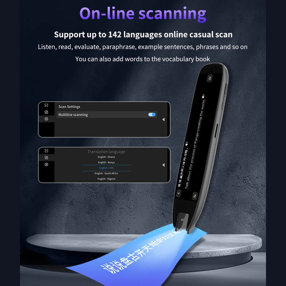S65pro Reader Device Dictionary Translation Pen Scan Text Scanning Reading Translator WiFi/BT Connection Online Photo Translate