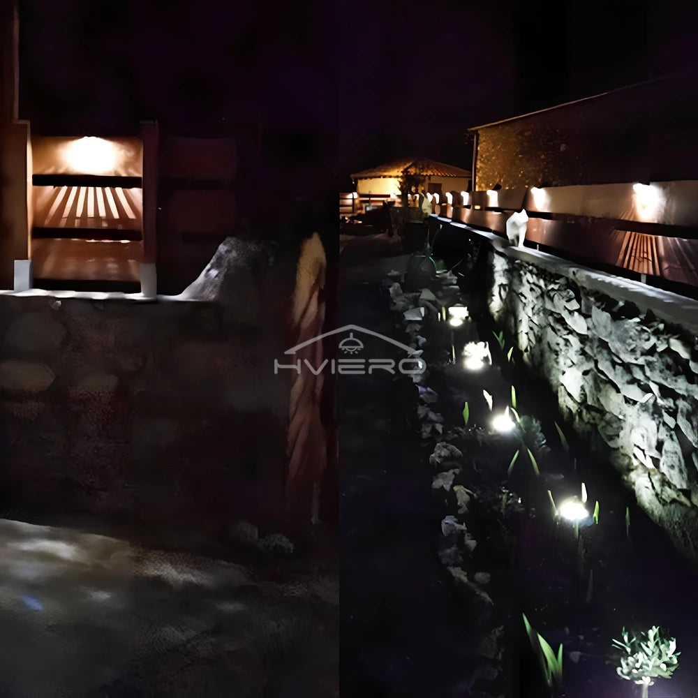 Solar Lights Outdoor 6LED Semi-circular Wall Step Garden Layout Terrace Ambiance Decorated IP65 Waterproof Family Courtyard Lamp