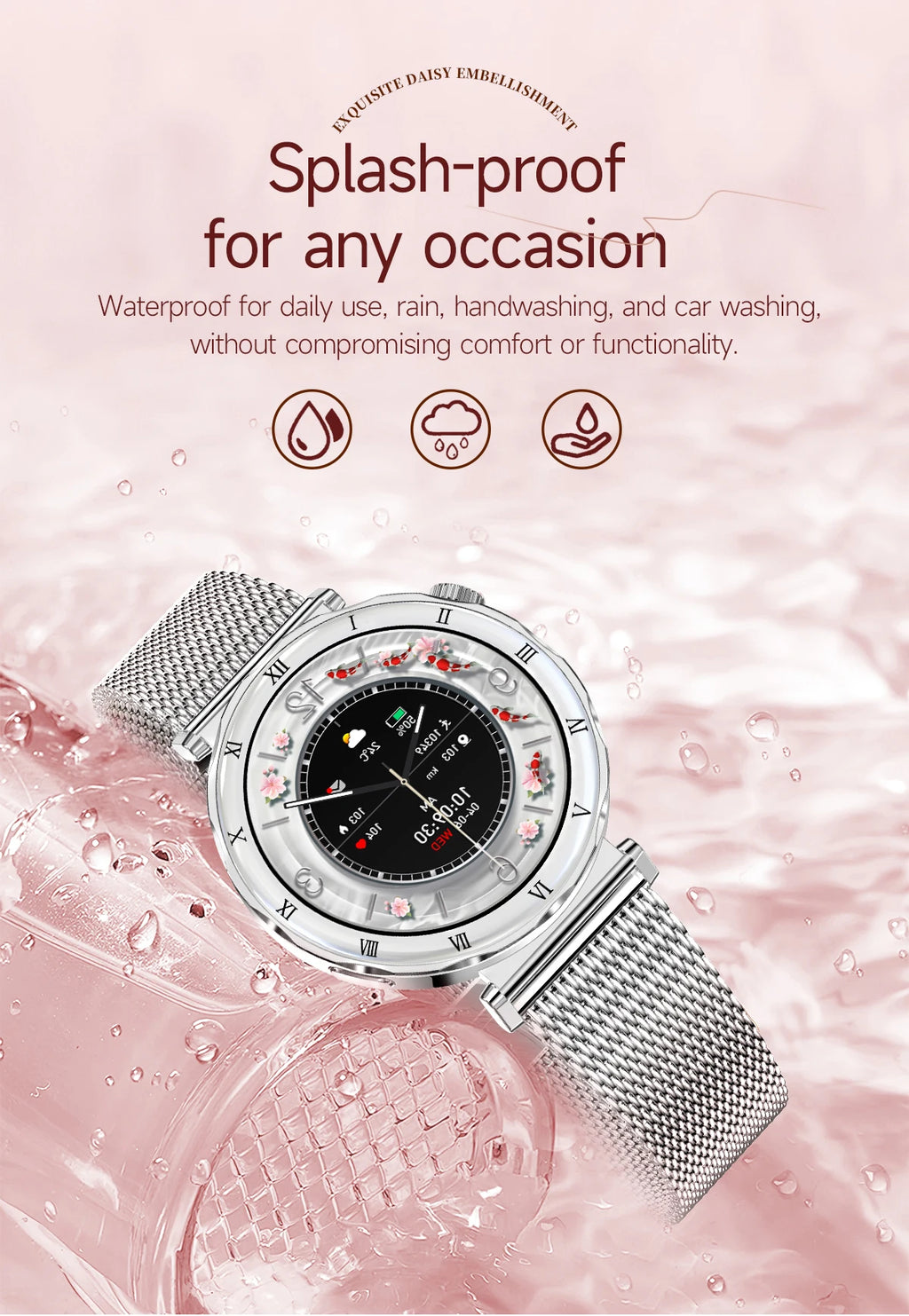 LIGE 2026 New Smartwatch Women 1.19" AMOLED Screen Always On Display Bluetooth Call Waterproof Lady Smart Watch For Android iOS