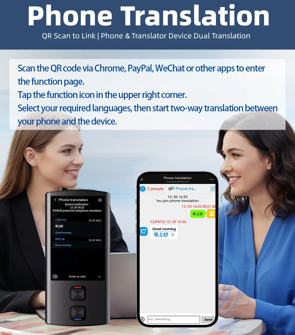 T26 T17 Metal Translator 17 Languages Offline 1+16GB Storage Professional Real-Time Interpreter for Business Meetings