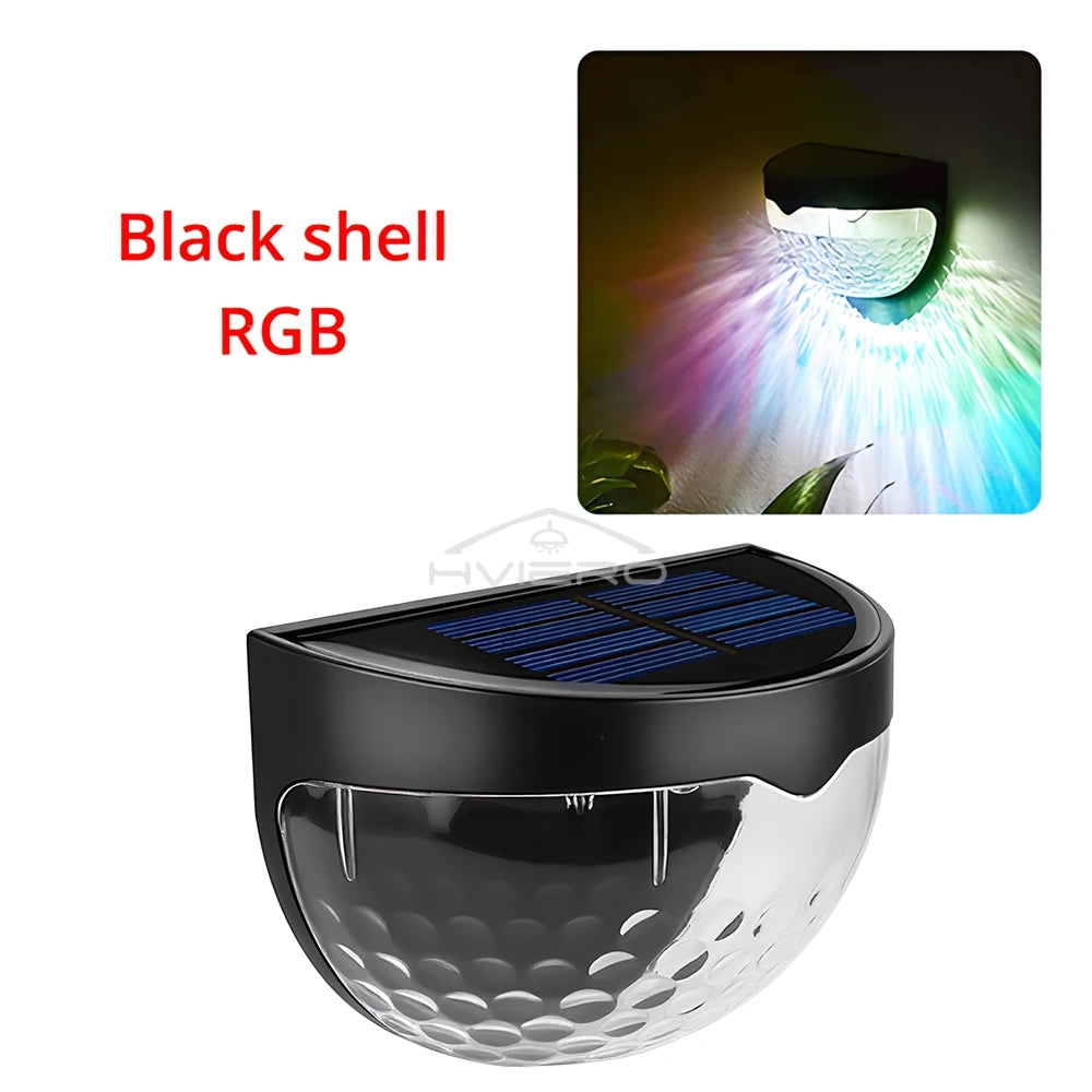 Solar Lights Outdoor 6LED Semi-circular Wall Step Garden Layout Terrace Ambiance Decorated IP65 Waterproof Family Courtyard Lamp