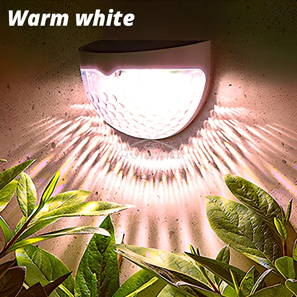 Solar Lights Outdoor 6LED Semi-circular Wall Step Garden Layout Terrace Ambiance Decorated IP65 Waterproof Family Courtyard Lamp