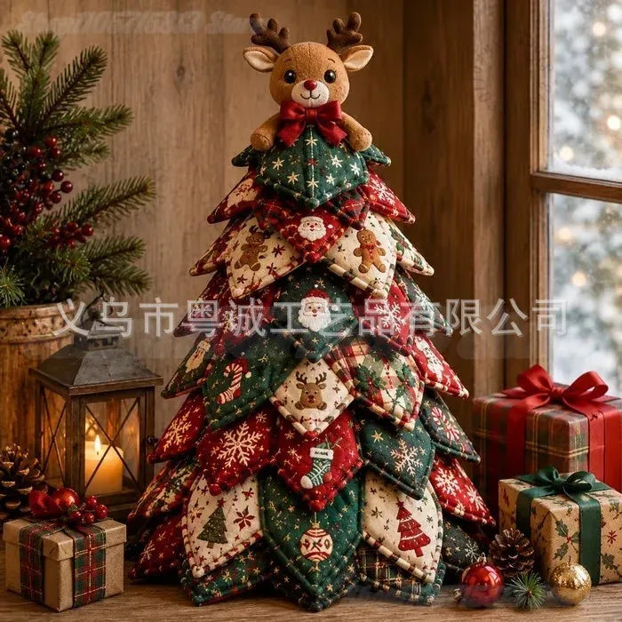 DIY Quilted Christmas Tree Kit, 3D Fabric Patchwork Craft Set, DIY Christmas Tree Kit, 3D Fabric Patchwork,Christmas Gift