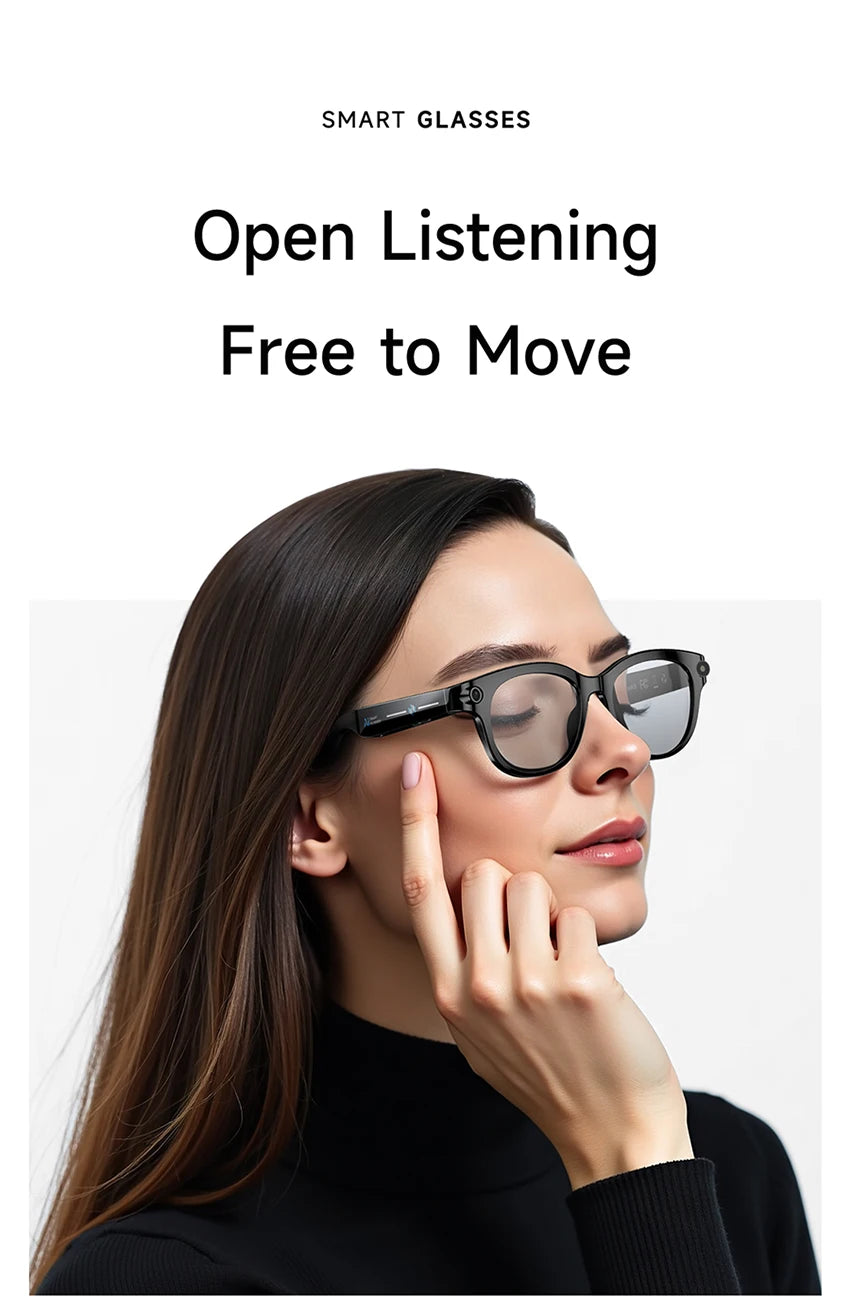 M89-S AI Smart Glasses Equipped with High-Definition 1080P Camera Translation AI Voice Assistant Music Playback and LED Lighting