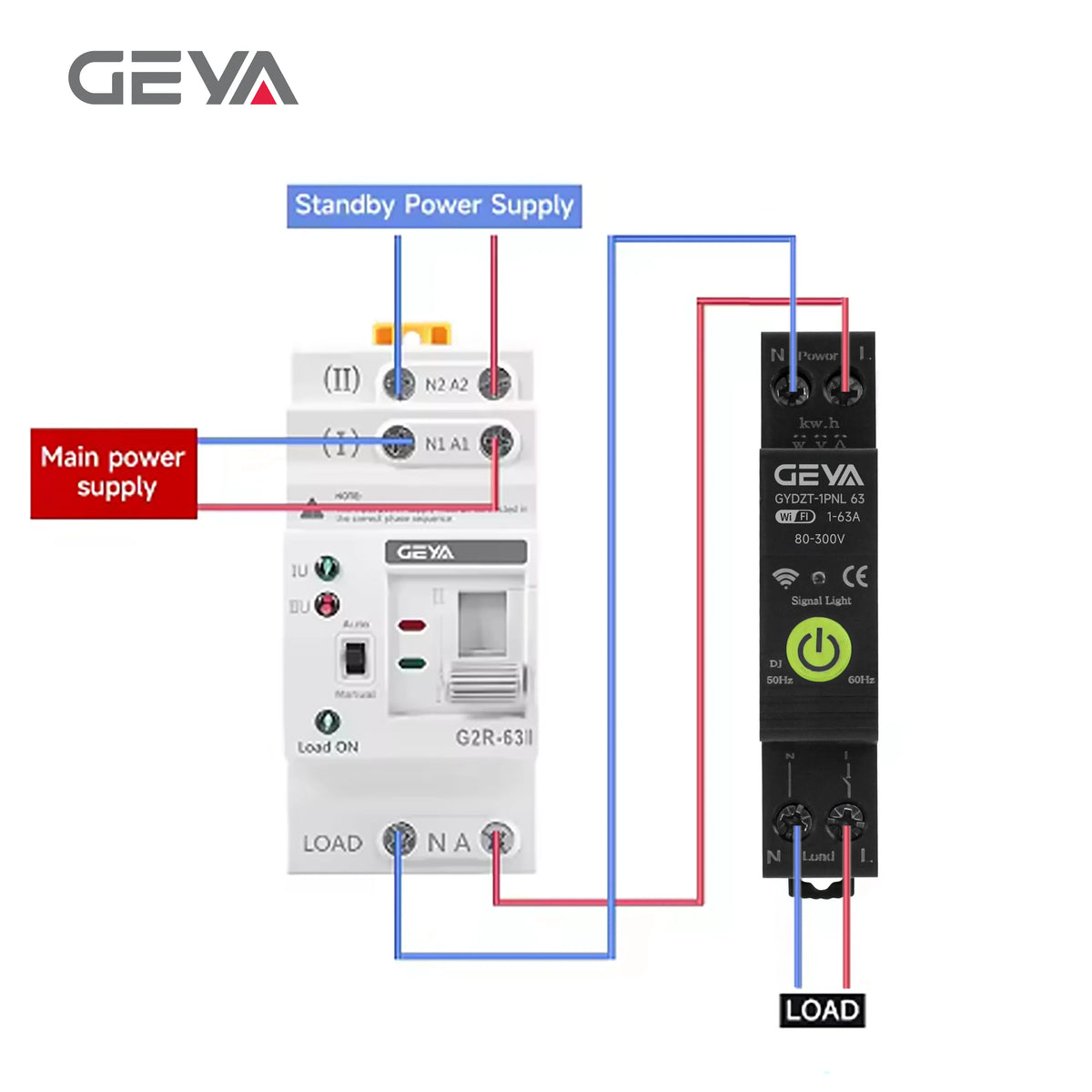 TUYA 63A Wifi Smart Circuit Breaker Switch Din Rail Remote Voice Control Home Smart Life App Tuya Timer Relay On Off Switch