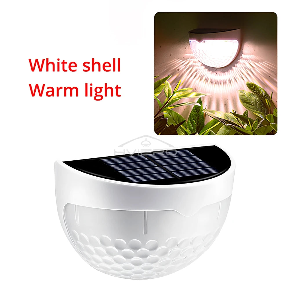 Solar Lights Outdoor 6LED Semi-circular Wall Step Garden Layout Terrace Ambiance Decorated IP65 Waterproof Family Courtyard Lamp