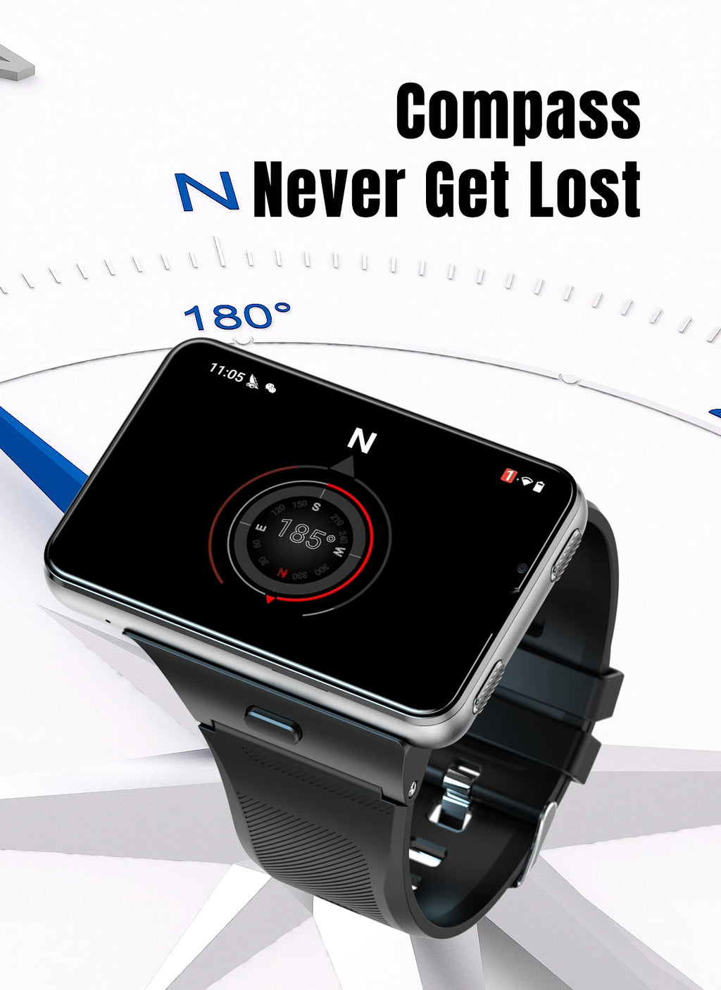 2026New 4G Sports SmartWatch S999 2.88 Inch Quad Core Android 9.0 OS Smartwatch 2300 MAh 13MP Camera 4GB/64GB Heart Rate Monitor