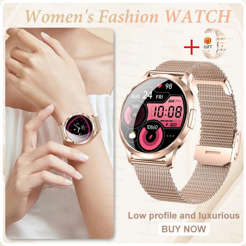 2026 New Smart Watch For Women 1.32" AMOLED Display Answer Make Call Message Health Sport Watch Ladies' Gift Music Digital Clock