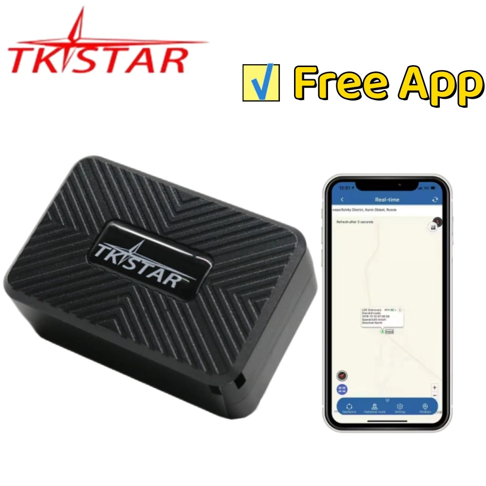 Car Tracker Mini GPS Locator Finder 2G Magnet TKSTAR TK913 Vehicle Tracker Anti Theft SOS Real Time Long Standby Free Web APP
