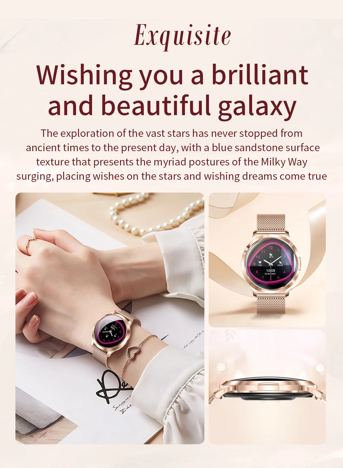 2026 New Smart Watch For Women 1.32" AMOLED Display Answer Make Call Message Health Sport Watch Ladies' Gift Music Digital Clock