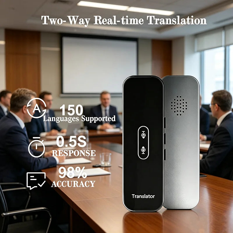 Language Translator Device, 150 Language Real-Time Voice Translator Offline Translator Portable Two-Way Translation .