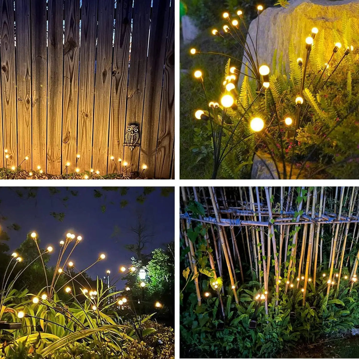 Solar Garden Lights Solar Swaying Light Sway by Wind Outdoor Lights Solar Garden Decorative Lights Yard Patio Pathway Decoration