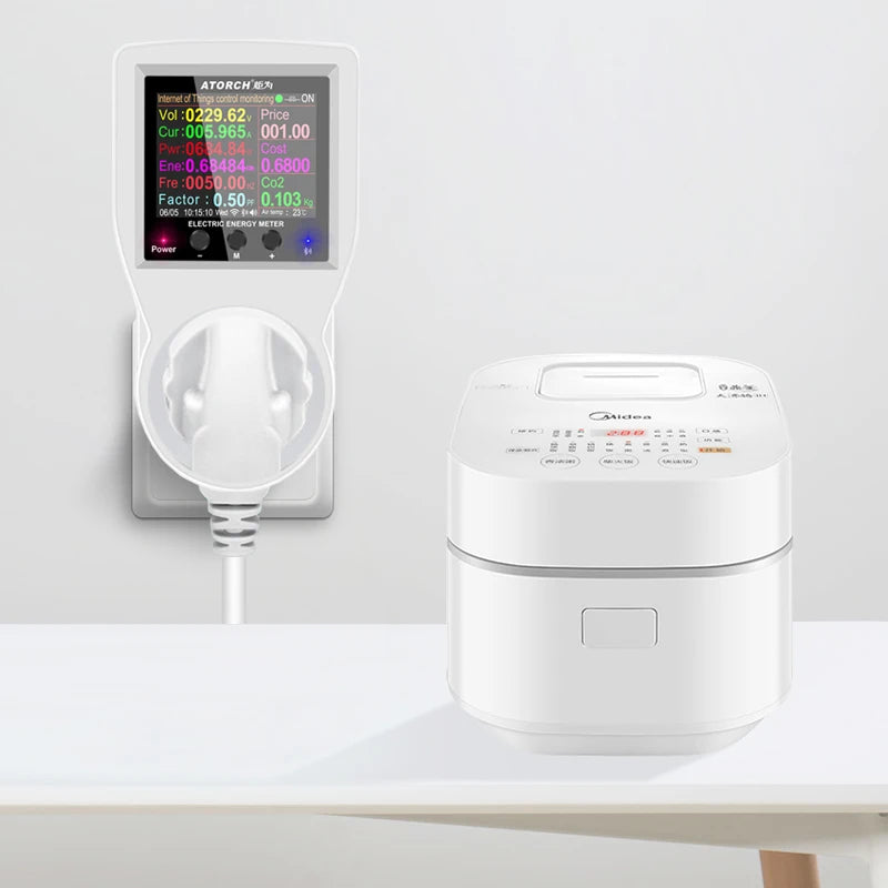 AC85-265V 16A Tuya WIFI Smart Socket Digital Wattmeter Electricity Consumption Power Kwh With Switch Power Energy Meter
