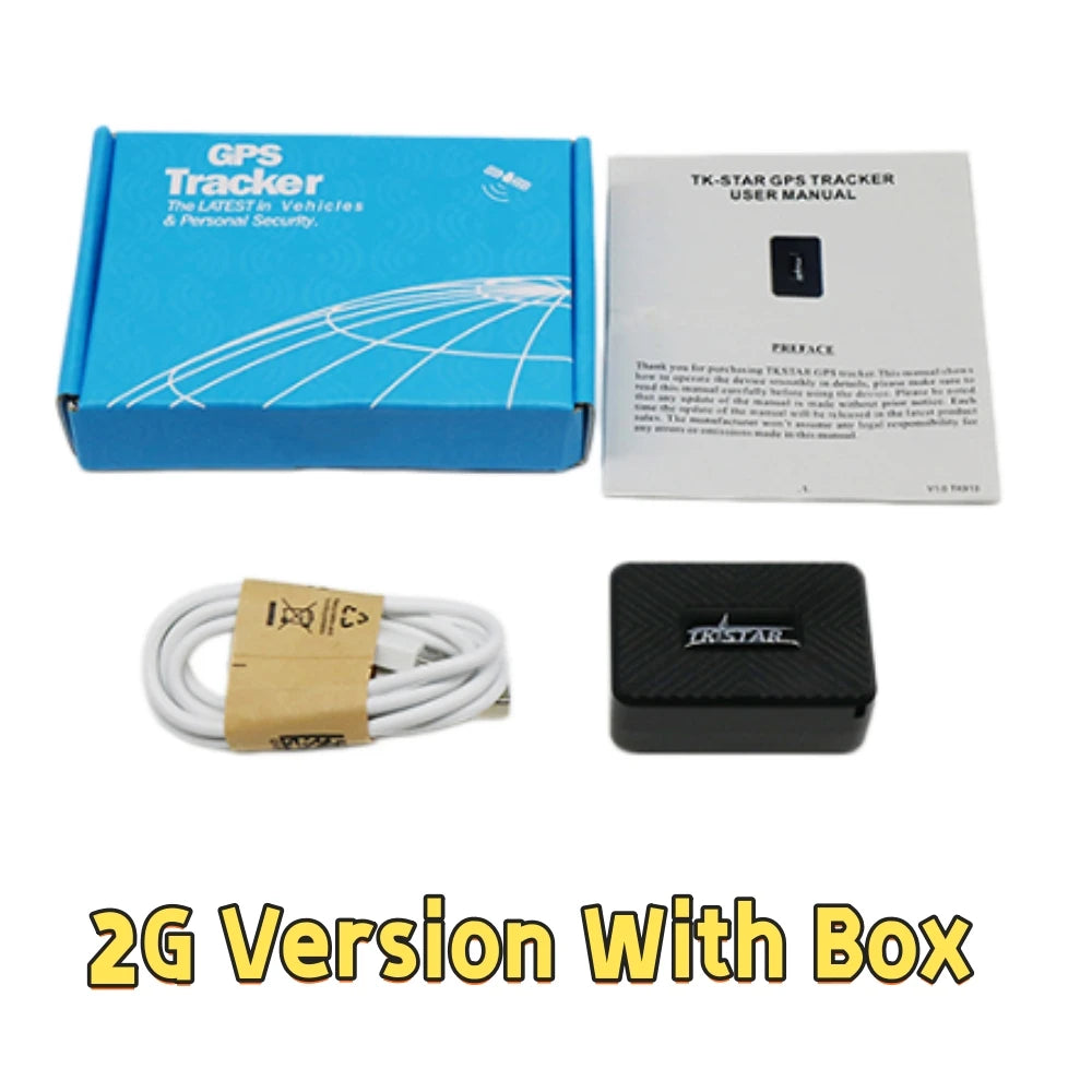 Car Tracker Mini GPS Locator Finder 2G Magnet TKSTAR TK913 Vehicle Tracker Anti Theft SOS Real Time Long Standby Free Web APP