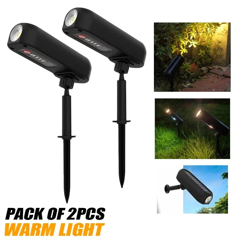 Solar Powered Outdoor Lights Garden Decoration Landscape Spotlights Waterproof Solar Lighting Yard Lawn Pathway Auto On/Off