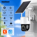 Tuya Solar WIFI Outdoor Camera Wireless Built-in 9600mAh Battery 3MP PTZ PIR Human Detection Two Way Talk 4X Zoom Security  Home