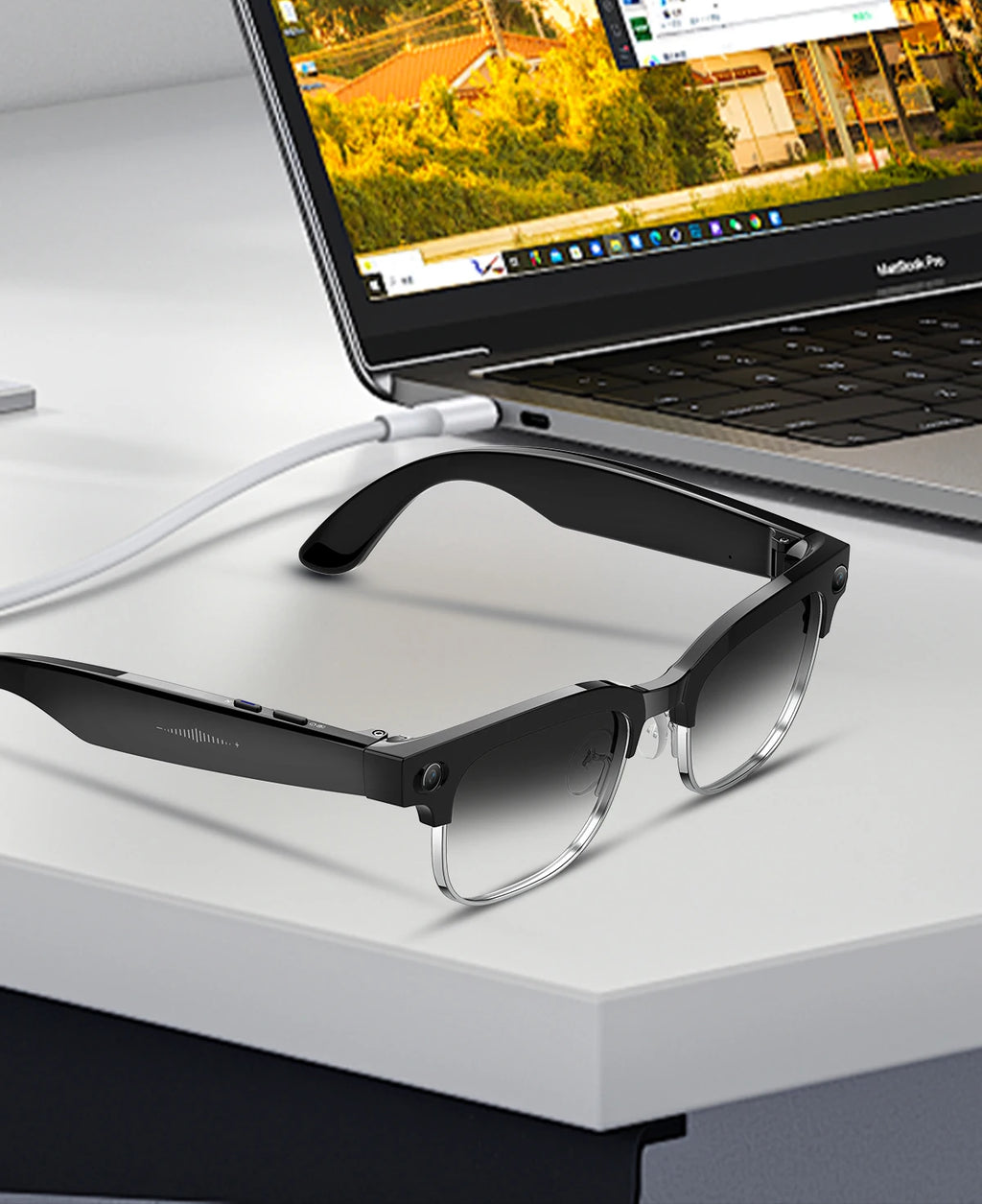 2026 New AI Smart Glasses 800W HD Camera Glasses Photo Recognition Video Record Translation Call Waterproof Sunglasses Men Women