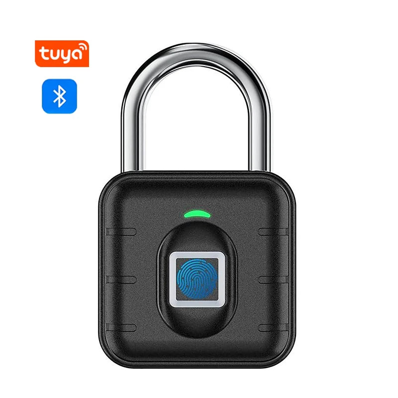 Tuya Smart Bluetooth Password Fingerprint Padlock Waterproof Keyless Security Electronic Luggage Bag Case Anti-theft Lock