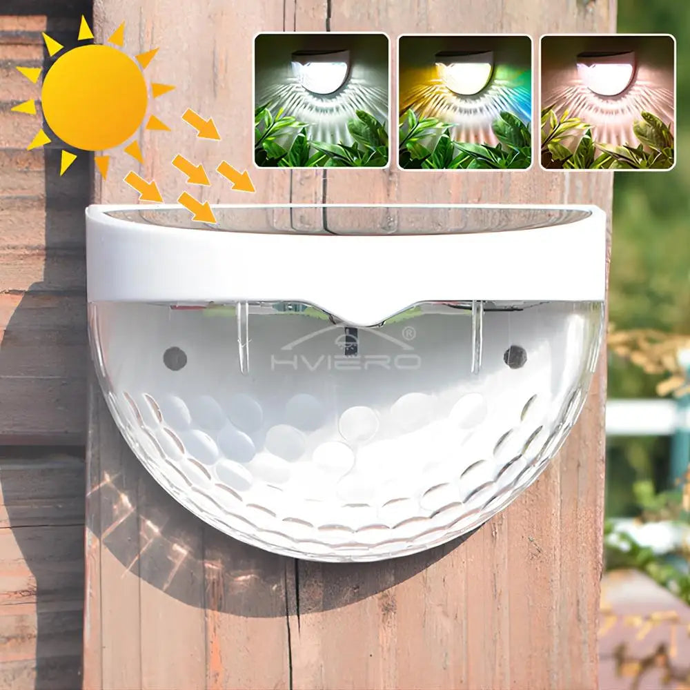 Solar Lights 6LED Half Round Ladder Waterproof Bright Courtyard Garden Hedge Balcony Night Lamps Induction Decoration Lighting