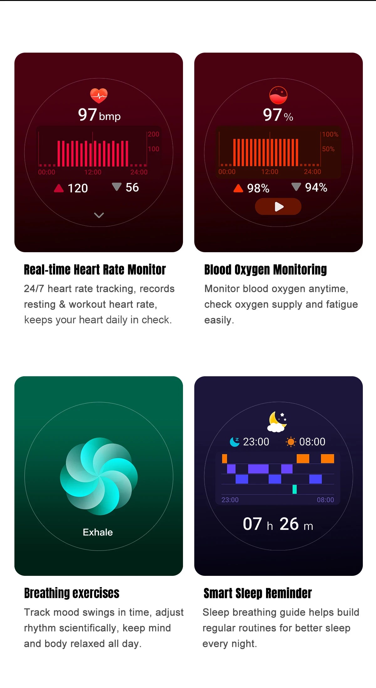 LIGE 2026 Smart Watch For Men IP68 Waterproof Sports Bluetooth Call Watch Smart Heart Rate Blood Oxygen Clock For Android IOS