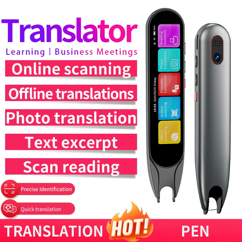 Scan Translation Pen –Dyslexia Tools, Reading Pen, Speech & Scan-to-Text Reading Pen （142 Online/10 Offline Languages）