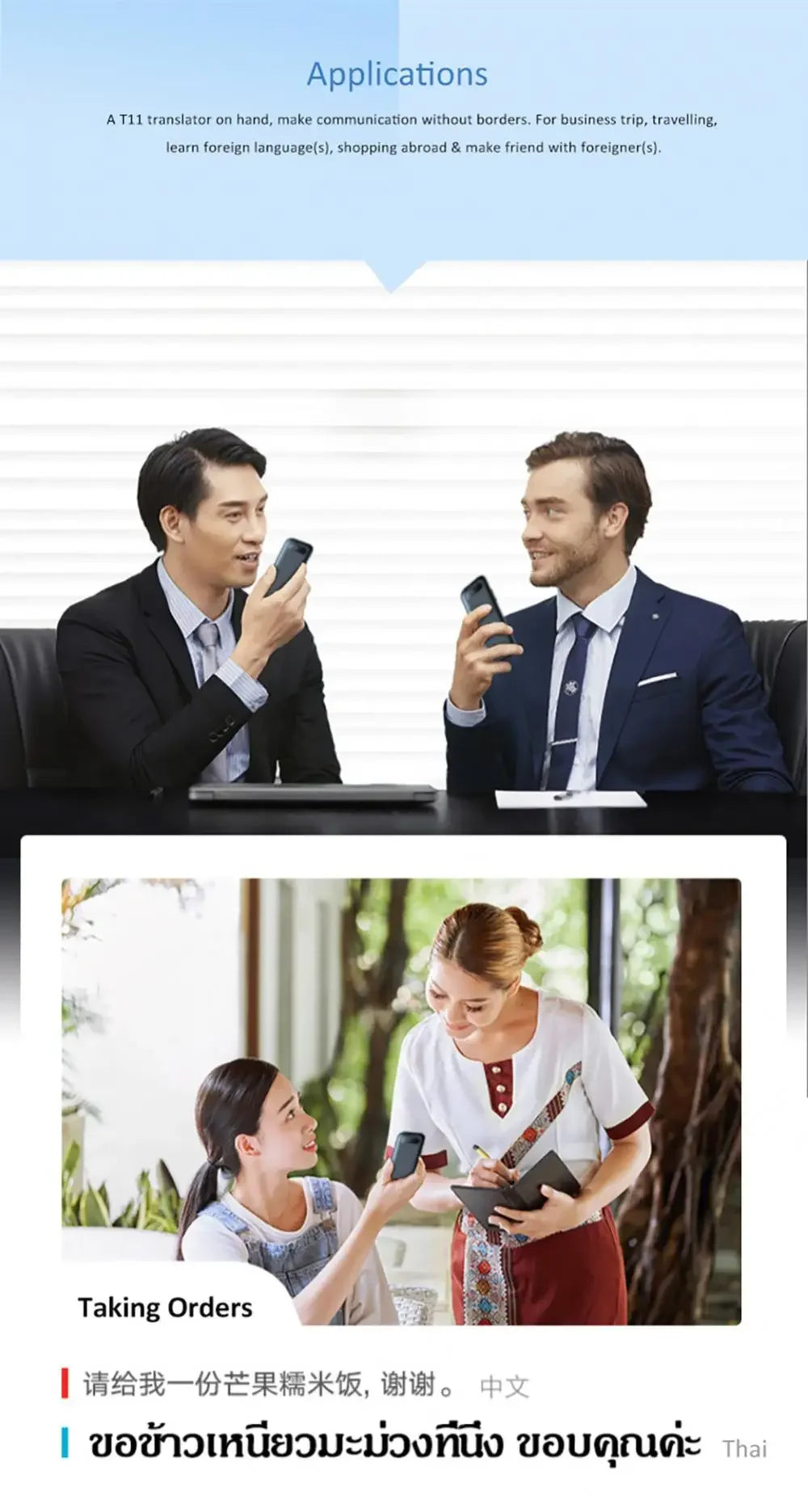 Portable T11 Smart Voice Translator, Supports 137 Languages, Real-Time Multilingual Speech Interaction, Offline Translation Devi