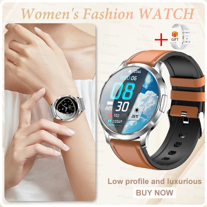 2026 New Smart Watch For Women 1.32" AMOLED Display Answer Make Call Message Health Sport Watch Ladies' Gift Music Digital Clock