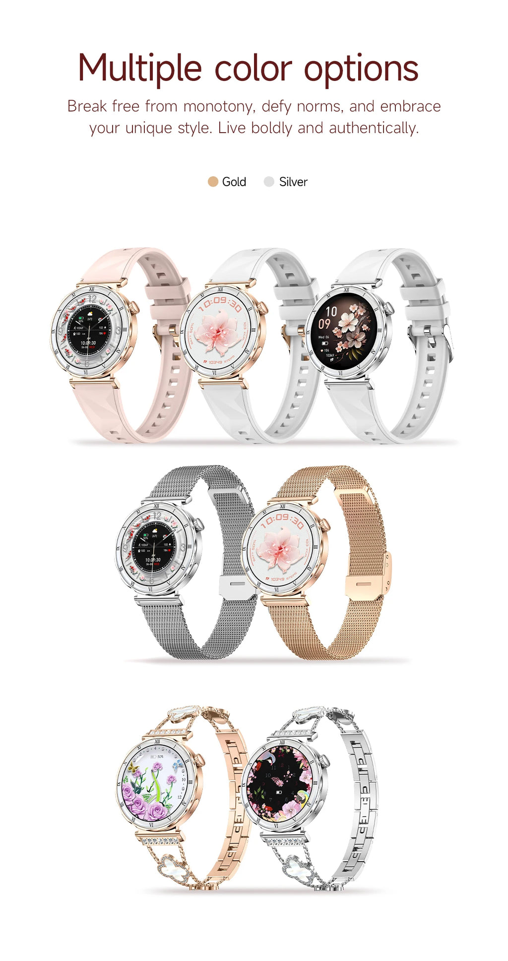 LIGE 2026 New Smartwatch Women 1.19" AMOLED Screen Always On Display Bluetooth Call Waterproof Lady Smart Watch For Android iOS