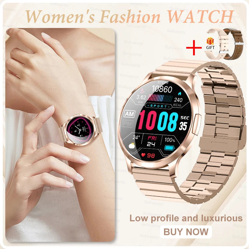 2026 New Smart Watch For Women 1.32" AMOLED Display Answer Make Call Message Health Sport Watch Ladies' Gift Music Digital Clock