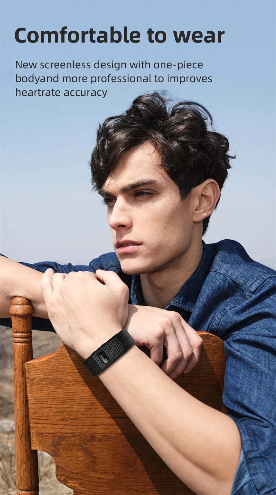 2026 No Screen Smart Watch for Men Women Waterproof Sport Electronic Bracelet Fitness Tracker Heart Rate Sleep Monitor Pedometer