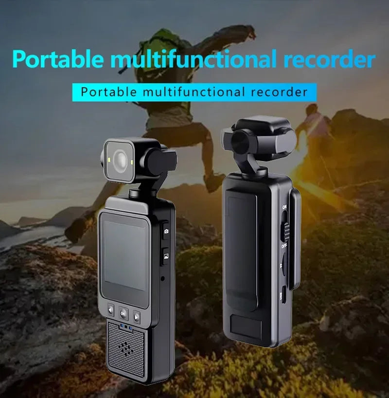 2026 New Handheld Sports Camera With180 Degree Rotating Lens 4K HD Wireless Wifi Video Recorder Built-in Fill Light Camera