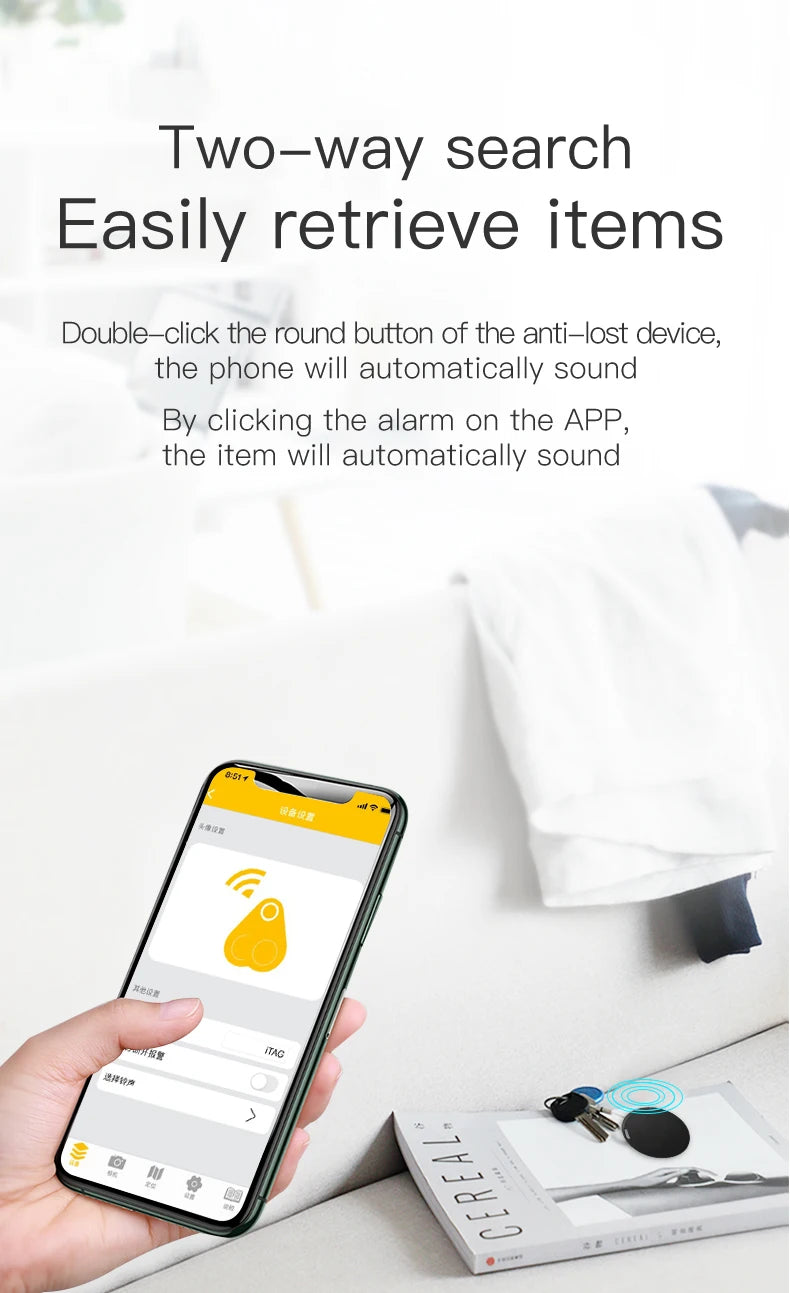 Smart Tag Mini GPS Bluetooth 5.0 Tracker Anti-Lost Device For Pets Cat Dog Kids Key Bag Wallet Universal Tracking Finder Locator