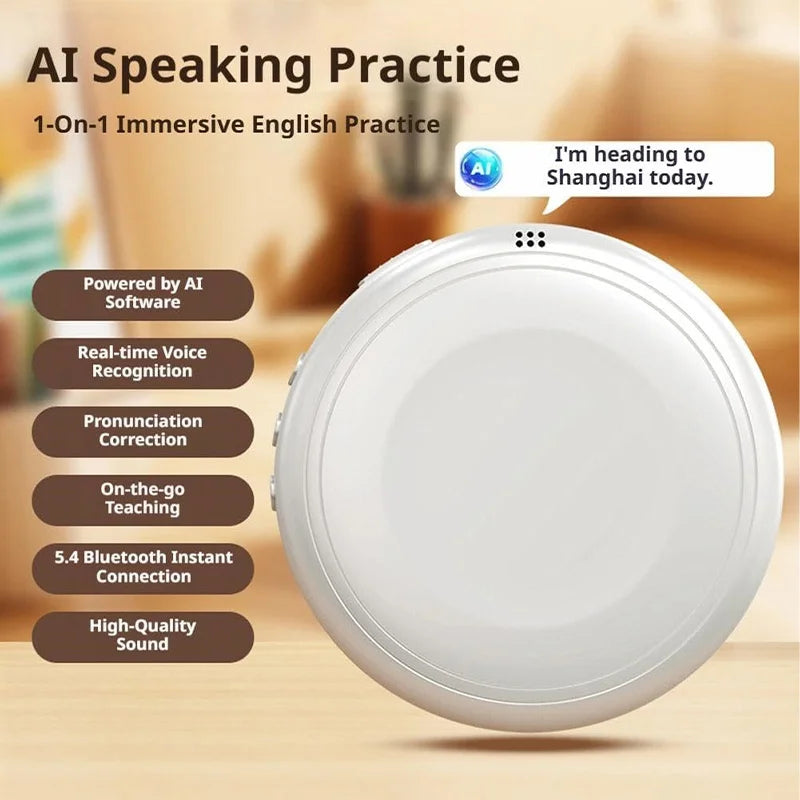 Smart Wearable Translator Ai Translators Language Translator Device  Spanish & English Practice Real Time Language Translators